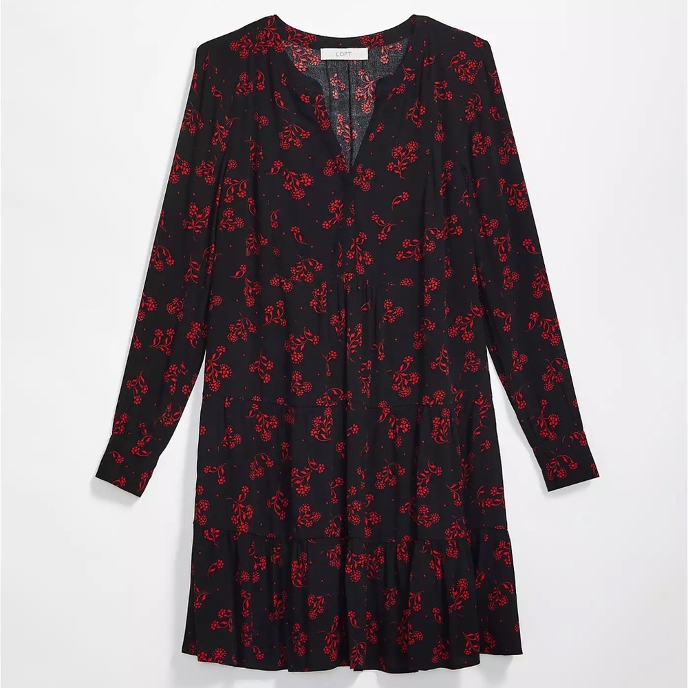 Loft Garden Split Neck Swing Dress